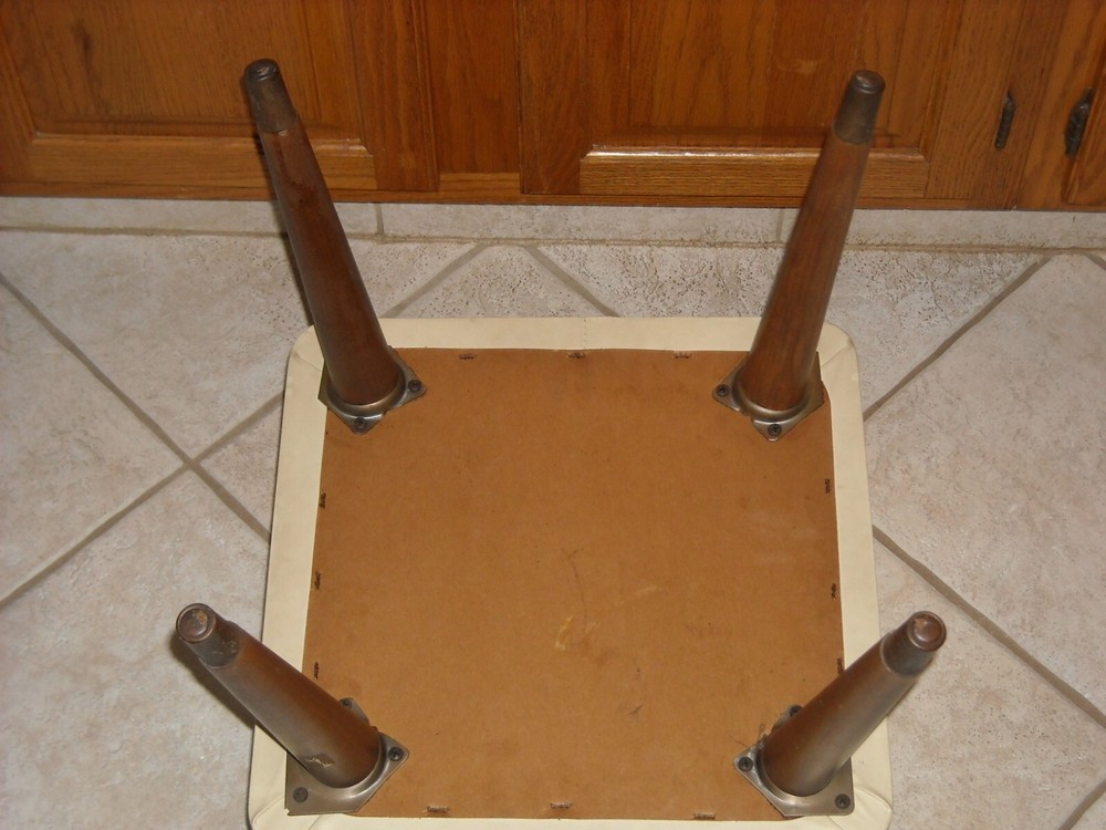 Vintage Sewing Machine Storage Stool MID CENTURY MODERN Bench / Ottoman