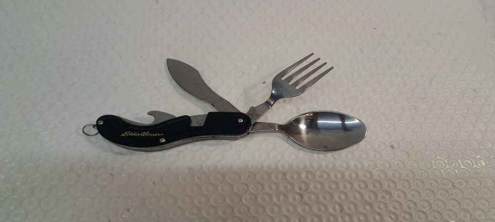 EDDIE BAUER  MESS KIT MULTITOOL SPOON, KNIFE FORK BOTTLE OPENER