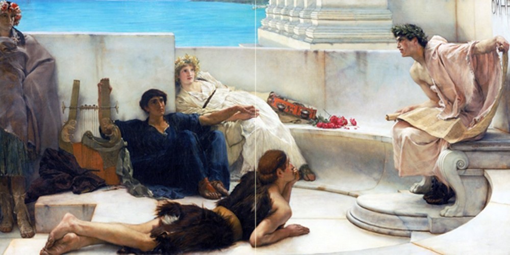 Tile Mural Reading Homer Mediterranean Kitchen Backsplash Marble Ceramic