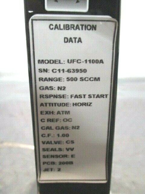 UNIT UFC-1110A Mass Flow Controller, MFC, N2, 500 SCCM, 421255