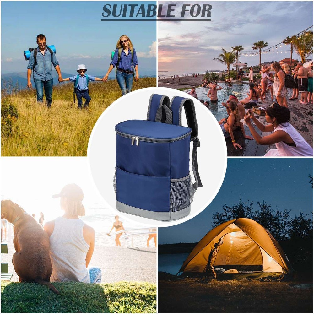 Insulated Portable 20 Can Cooler Backpack Waterproof for Ice Drink Beach Camping