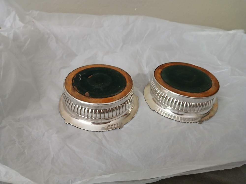 Paul Storr Sterling Silver Regency Wine Coasters Pair CIRCA 1811 Crested
