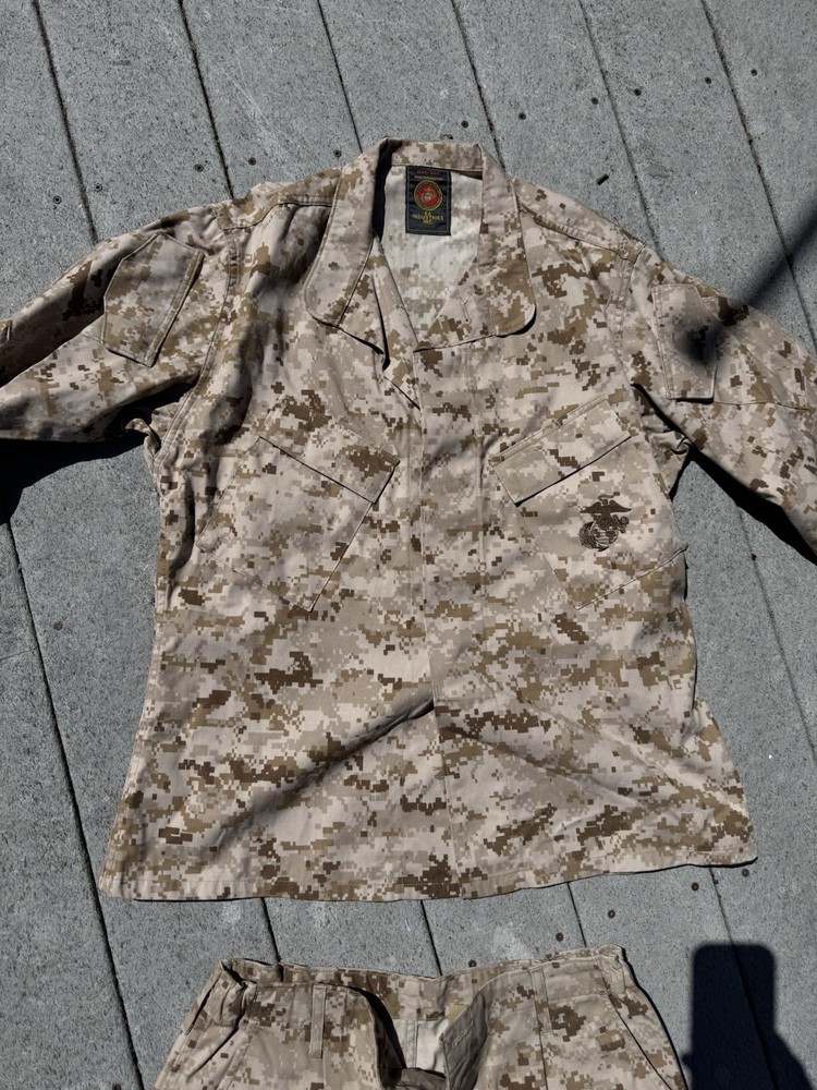 USMC MARPAT Desert Pattern Camouflage Jacket & Pants Set SIZE Medium Short NWOT