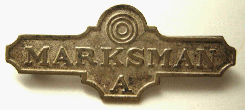 WW1 Coast Artillery "Marksman A" Silver Badge - CAC Corps - PB