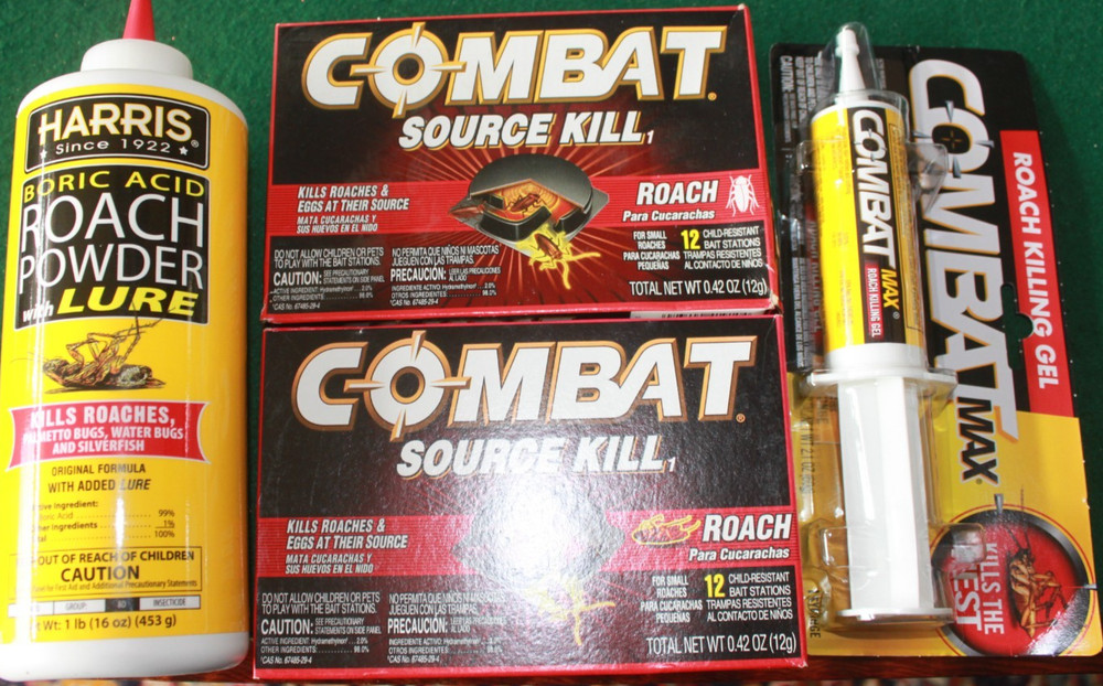 Ant & Roach Killing Items, Combat MAX Gel & Source Kill X2, Harris Powder Lure