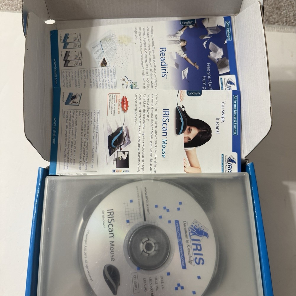 IRIScan Mouse Executive 2 - All in One Scanner and Mouse - Tested & Working