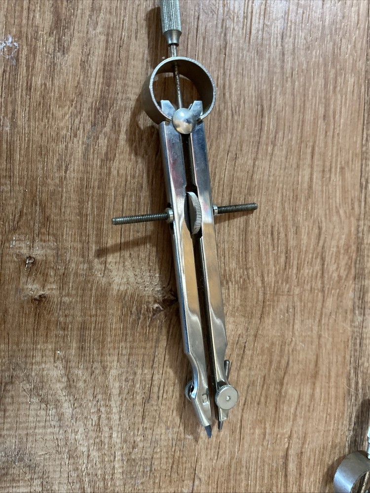 Vintage Drafting Tools - Templates, Compasses, Triangle Scale Ruler