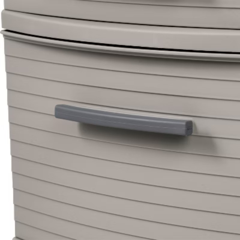 4 Drawer Weave Tower Dark Gray: Plastic Storage Organizer