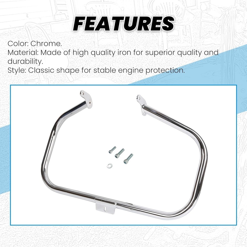Bolt-On Chrome Engine Guard for 2000-2017 Harley Fat Boy & Springer Models