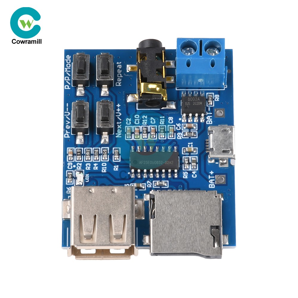 TF Card U-disk MP3 Format Decoder Board Amplifier Decoding Audio Player