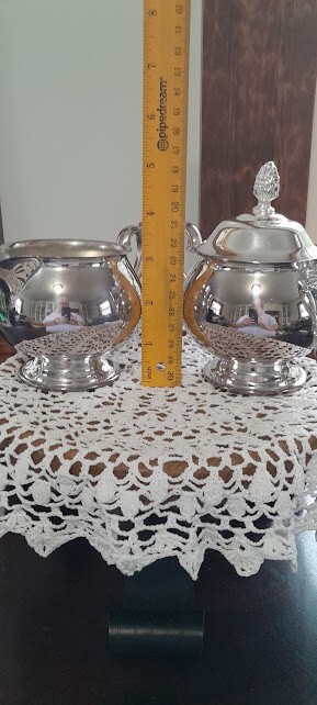 Vintage Towle Silverplate Creamer & Sugar Bowl #4702