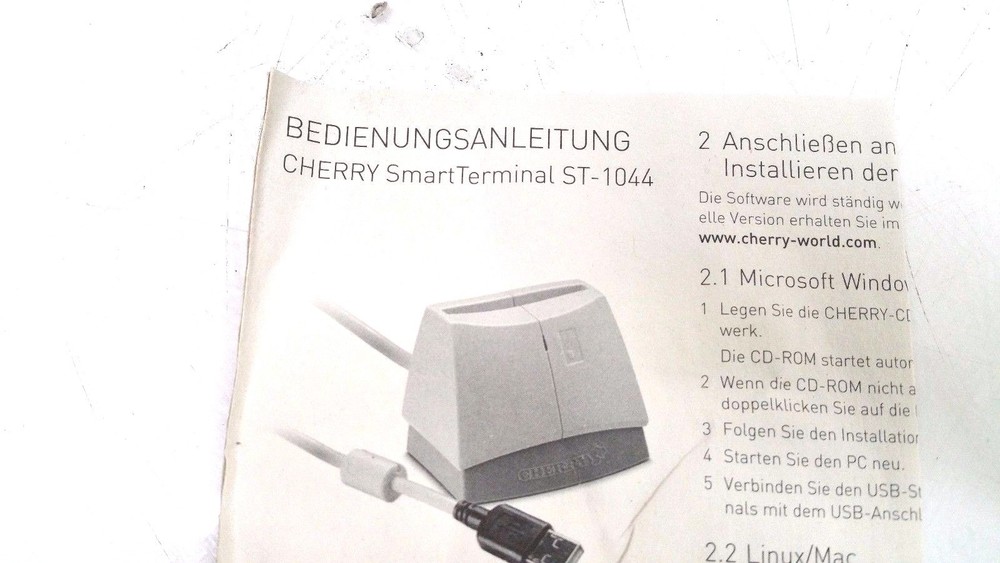 Cherry ST-1044U Desktop Smart Card Reader With Software Disk