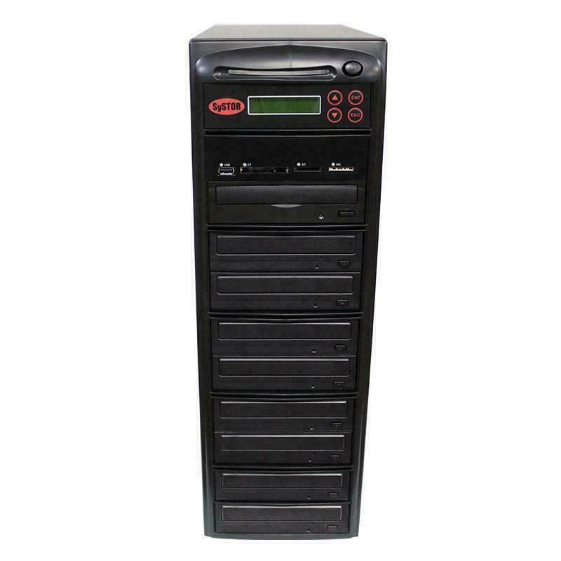 SySTOR 1-8 USB/SD/CF/MS/MMC Multi Media Backup Copier to CD DVD Duplicator