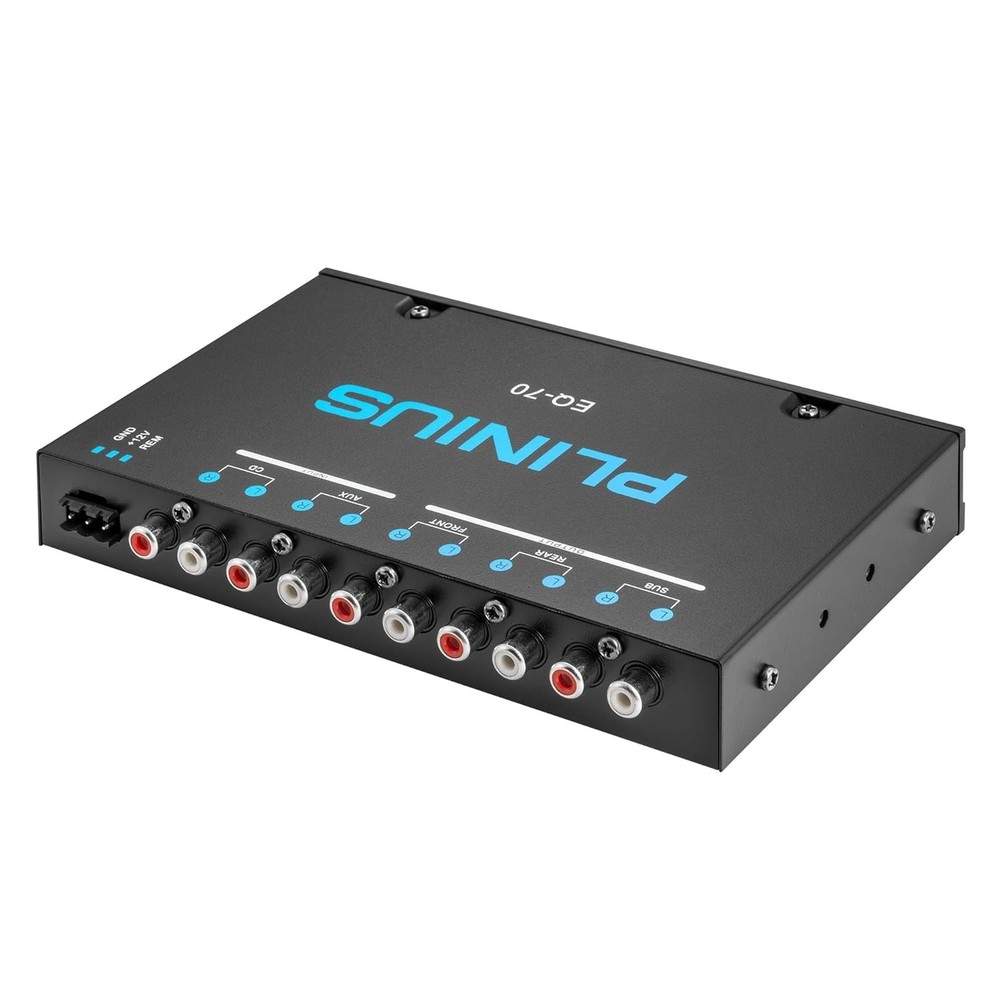 7-Band Car Audio Equalizer 1/2 DIN Pre-Amp，with CD/AUX Input Select Switch，Su...