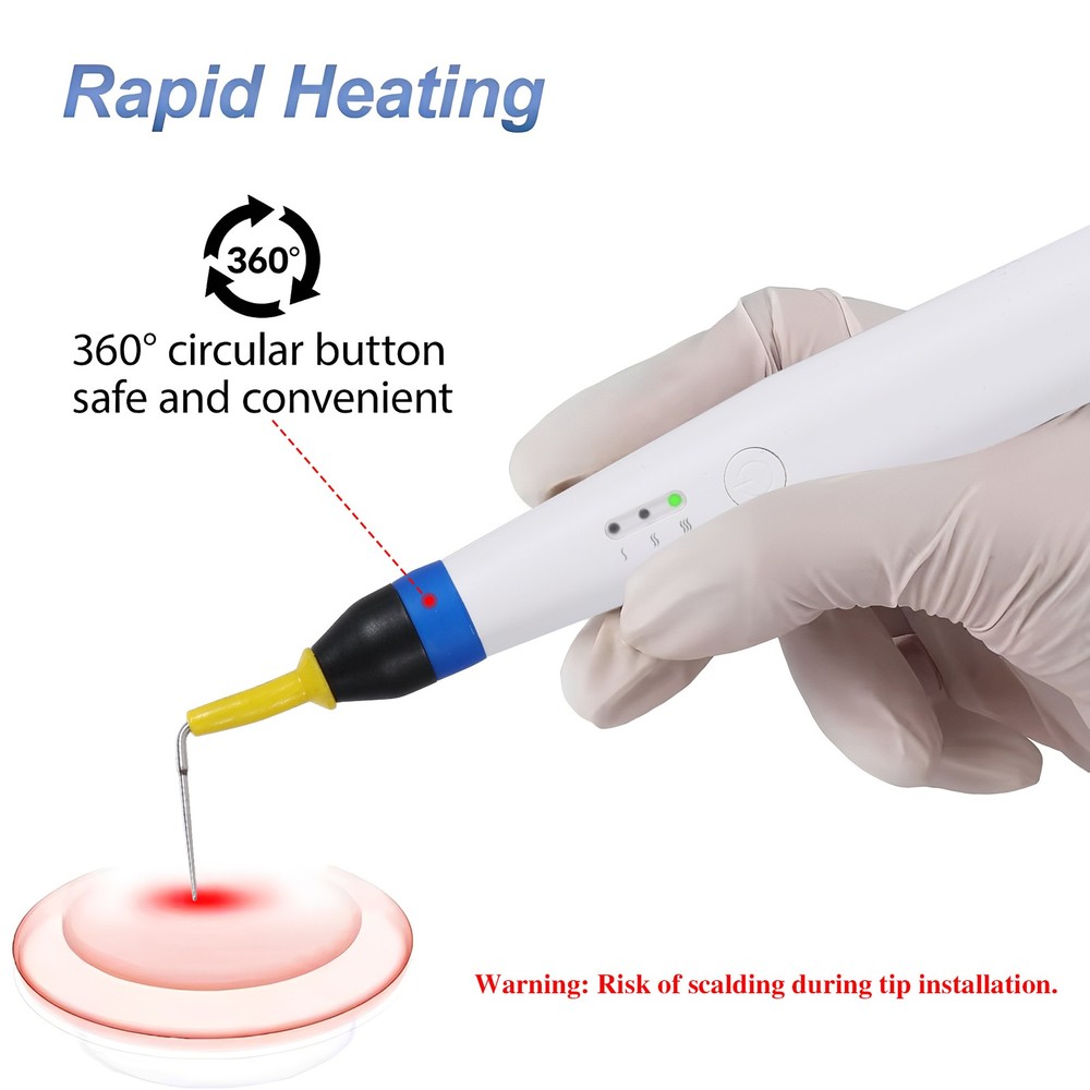 Dental Cordless Endo Gutta Percha Endodontic Heated Pen Obturation System+2 Tips