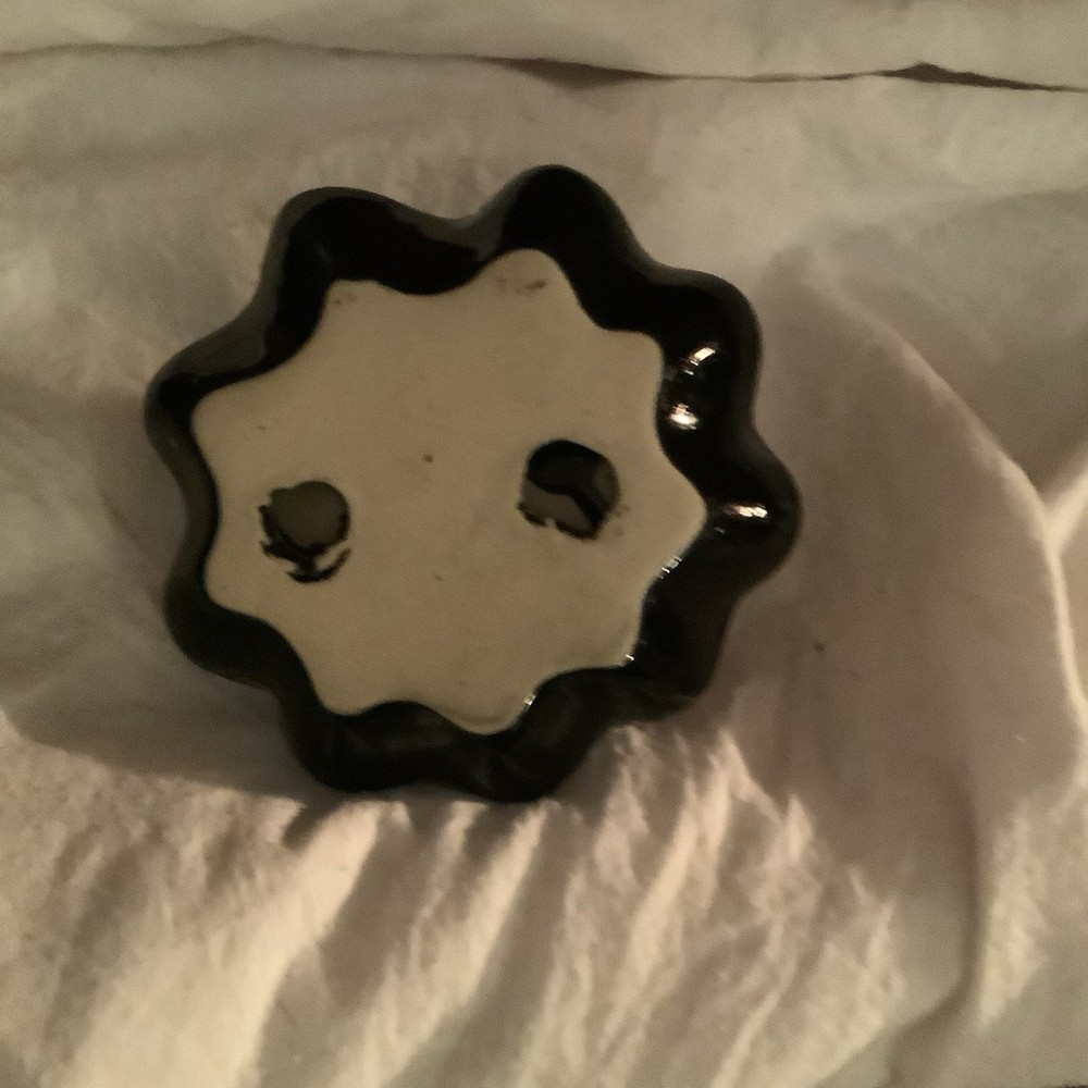 Black Ceramic Lotus Waterfall Backflow Incense Holder