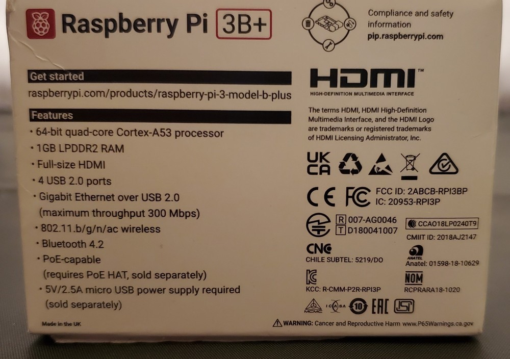 **NEW** Raspberry Pi 3B+ 1 GB Ram Bluetooth 4.2 Computer Cortex-A53