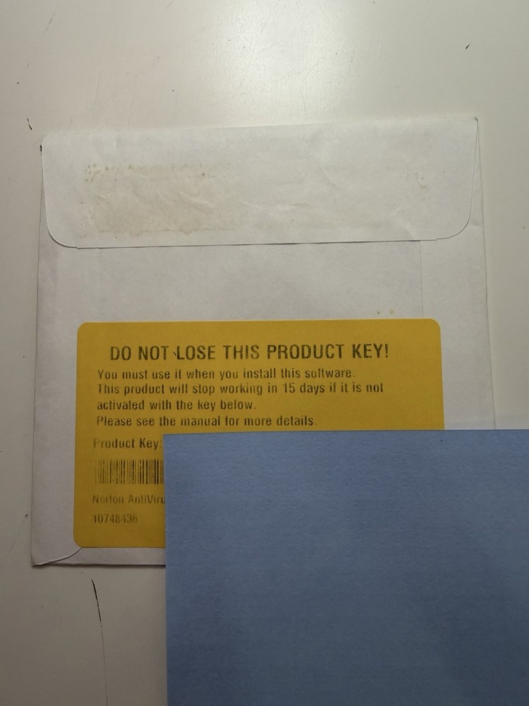 Norton AntiVirus 2007 CD w/ Product Key – Windows XP