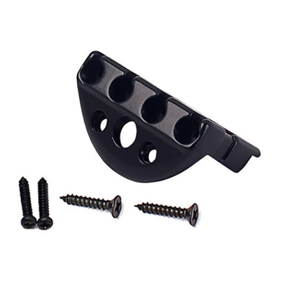 39mm Alloy 4-string Headless Electric Guitar String Locking Nut Set with Screw