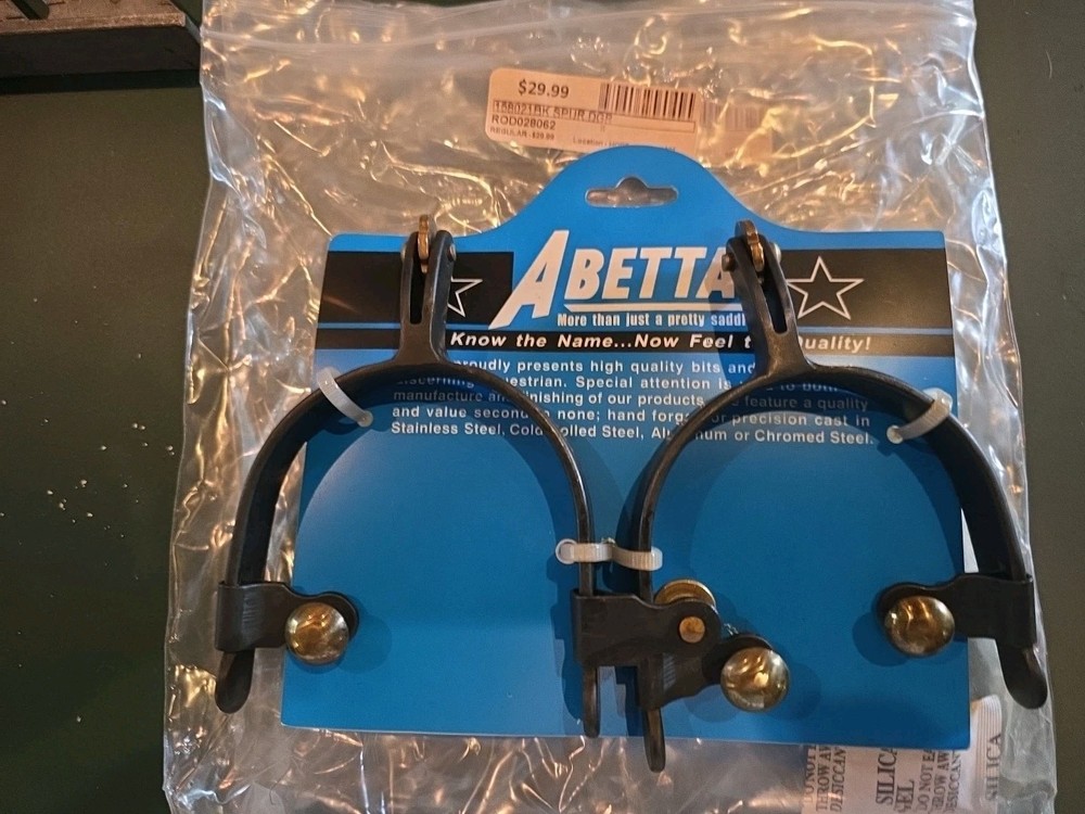 Abetta New Pair Western SPURS w/rowell BRASS