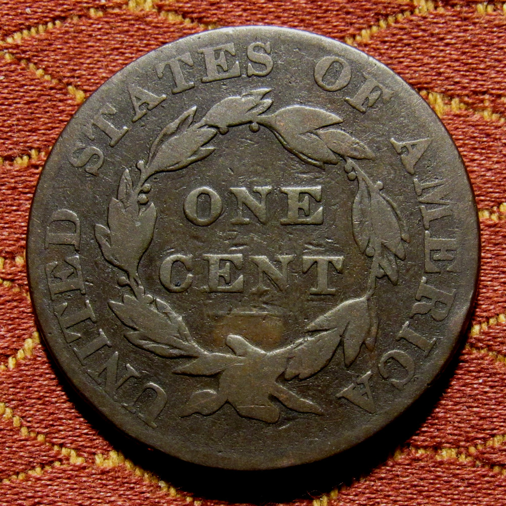 1821 CORONET LARGE CENT, VG ~ KEY DATE, NICE ORIGINAL EXAMPLE WITHOUT ISSUES!