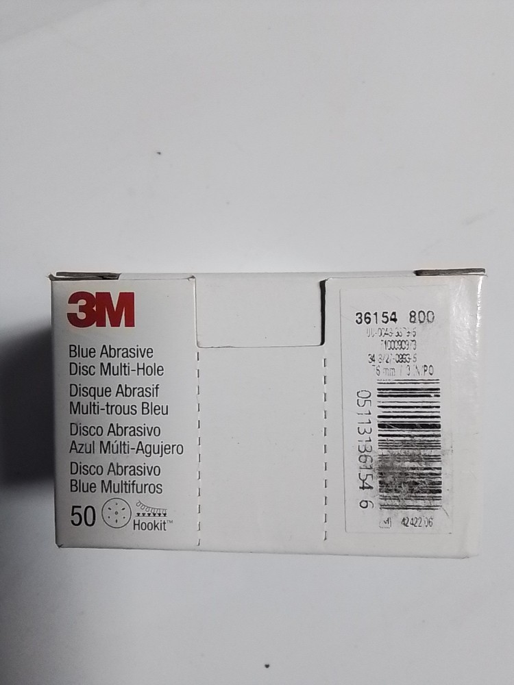 3M 36154 Multi-Hole Hook & Loop 800 Grit 3 in. Sanding Disc (50/Pack)