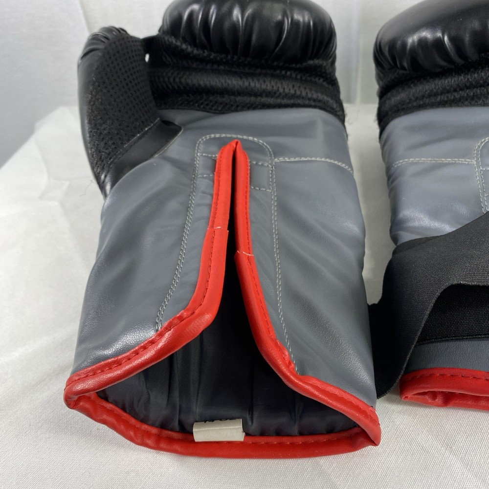 Everlast 14 oz Sparing Boxing Core Training Gloves Black Red hook loop Closure