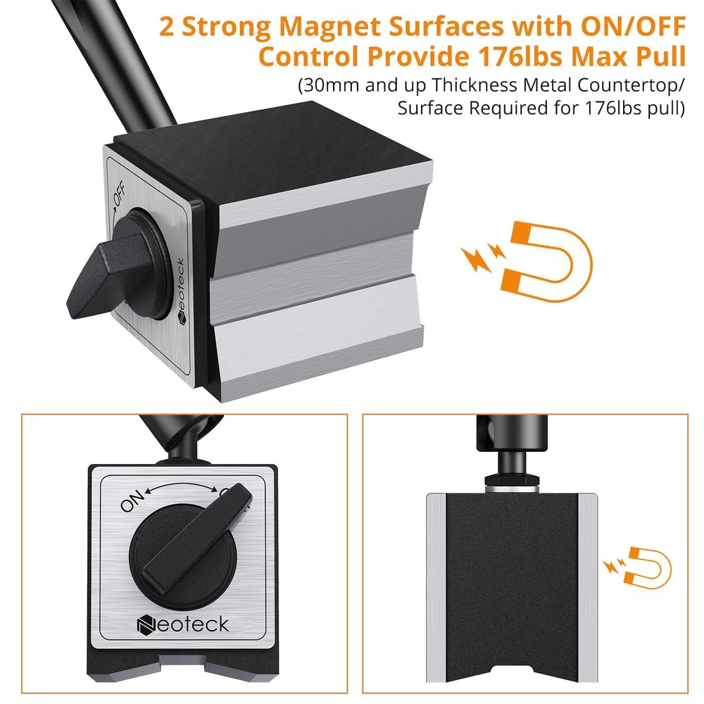 Neoteck 1'' Digital Indicator+ Black Dial Indicator Set