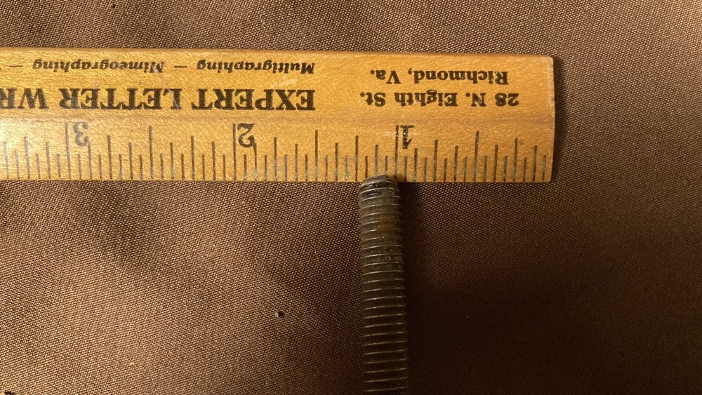 Antique Walnut? Round Knob Thick Drawer Door Pull Handle Long Threaded Shank