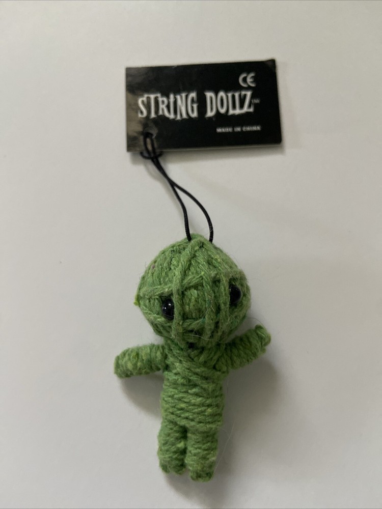 String Dollz Sam Soother Green Natural Healer Lucky Peace 2” Hippy Spiritual Emo