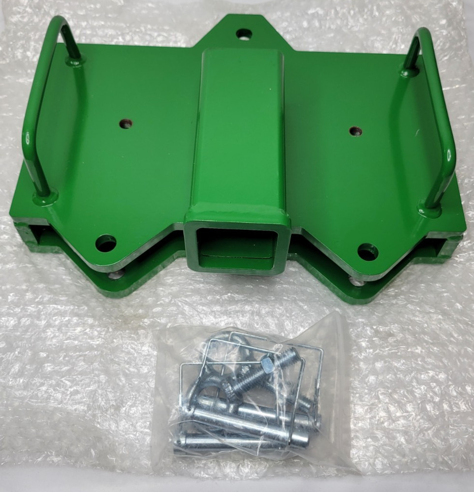 Forklift Pallet Fork Trailer Hitch Receiver 2" Dual Fork Tow Adapter Green