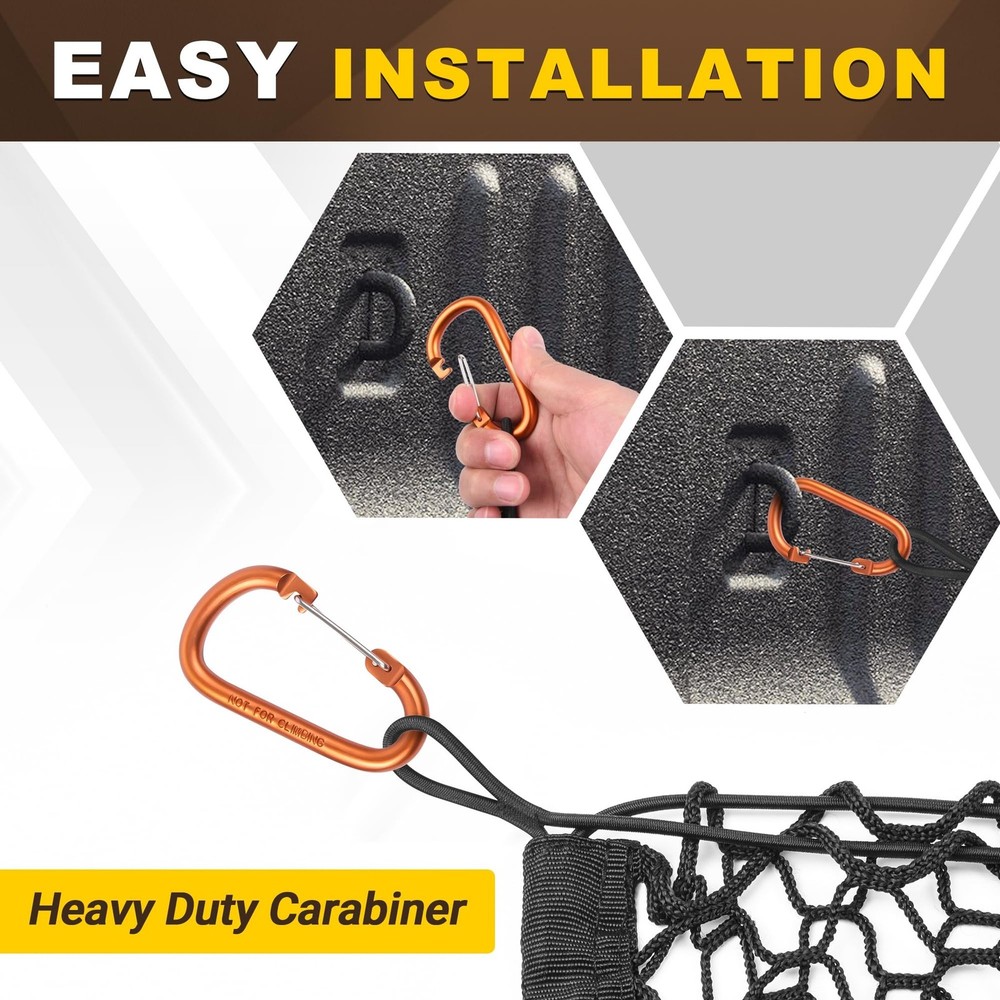 BUMBEE Envelope Style Trunk Cargo Net Compatible with Chevy Silverado 2013-20...