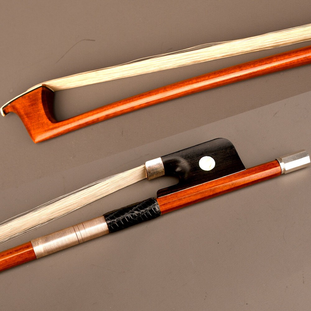 D.Peccatte Copy Pro Master Pernambuco Cello Bow 4/4 Ebony Single eye Frog Silver