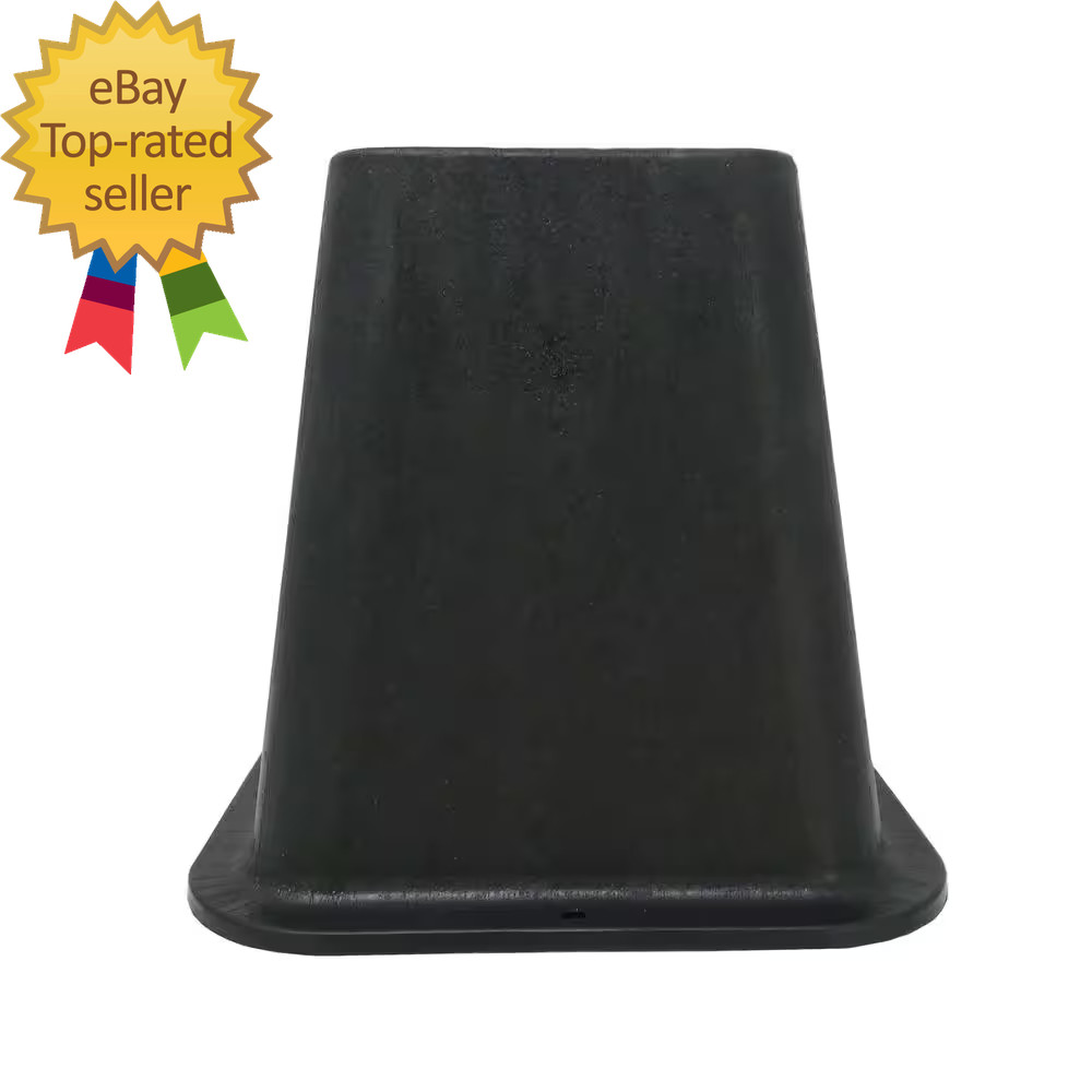6 In. Black Bed Risers (4-Pack)