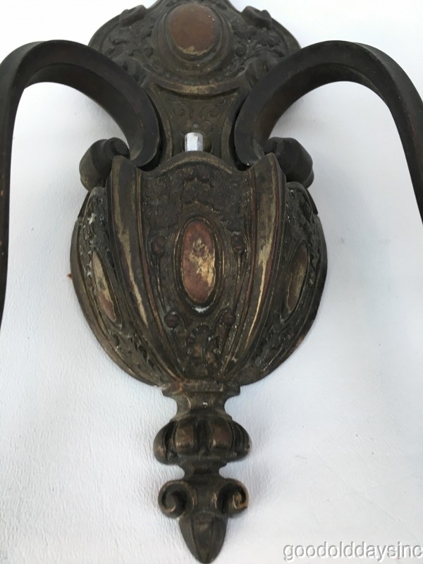 Pair of Antique Brass Wall Sconces Circa 1920