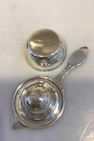Evald Nielsen Silver No 6 Tea strainer and bowl