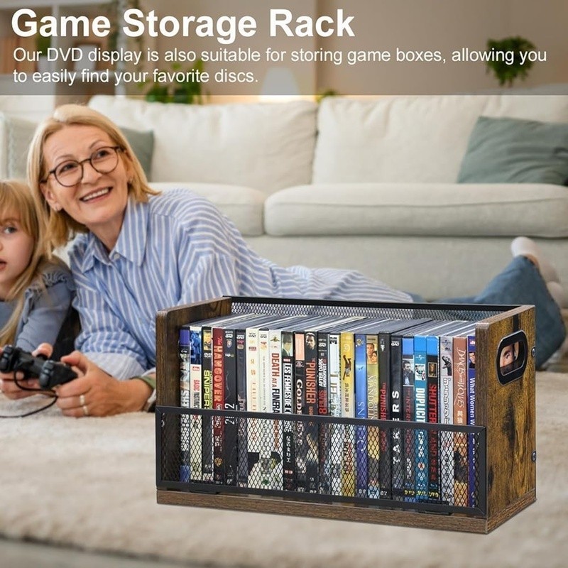 Versatile Media Storage Rack Blu-ray Game Cases & Accessories Organizer New