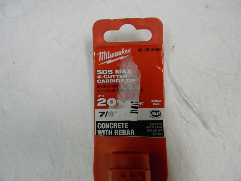 Milwaukee Tool Rotary Drill/Hammer Drill Bit size 7/8" 48-20-3945
