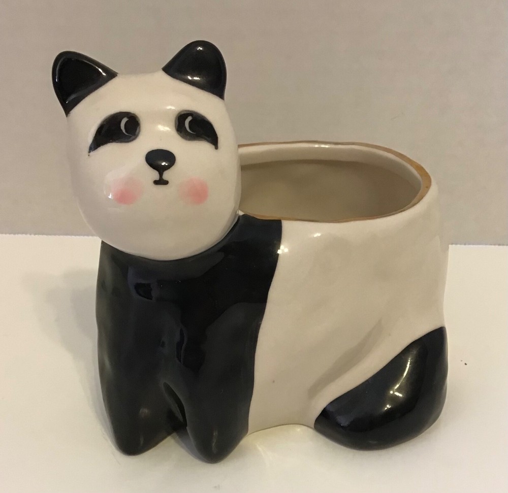 Anthropologie Gail CC “Panda” Planter