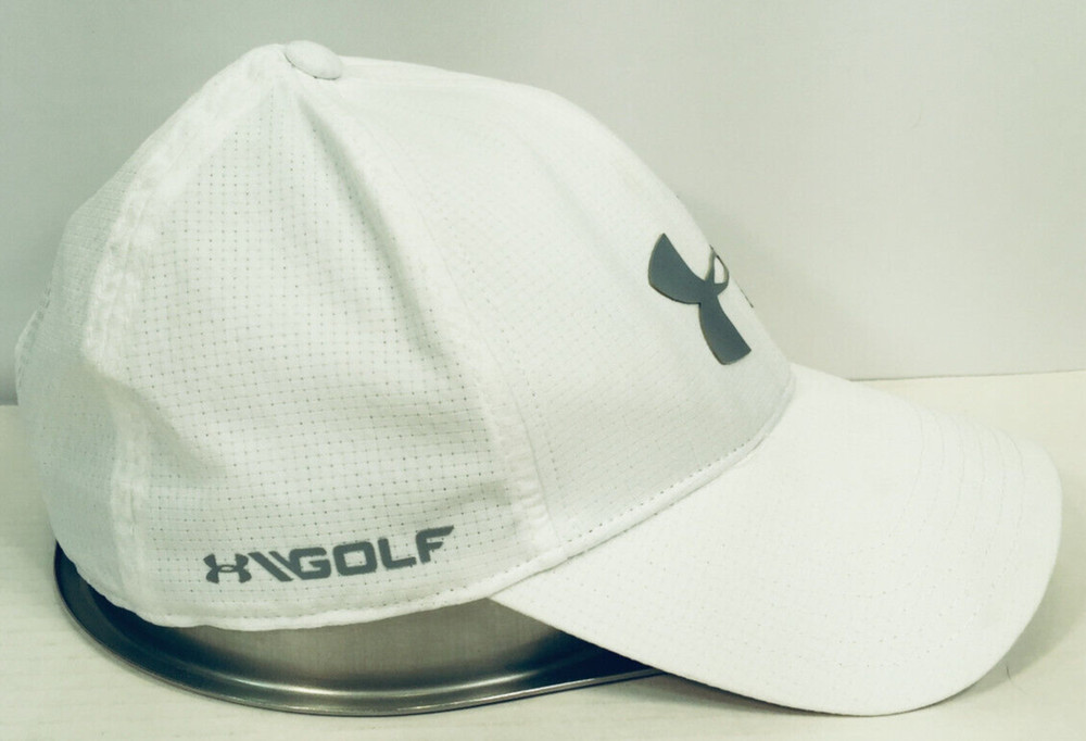 Under Armour White Golf Hat Cap, Adjustable, Cool Switch, Very Clean