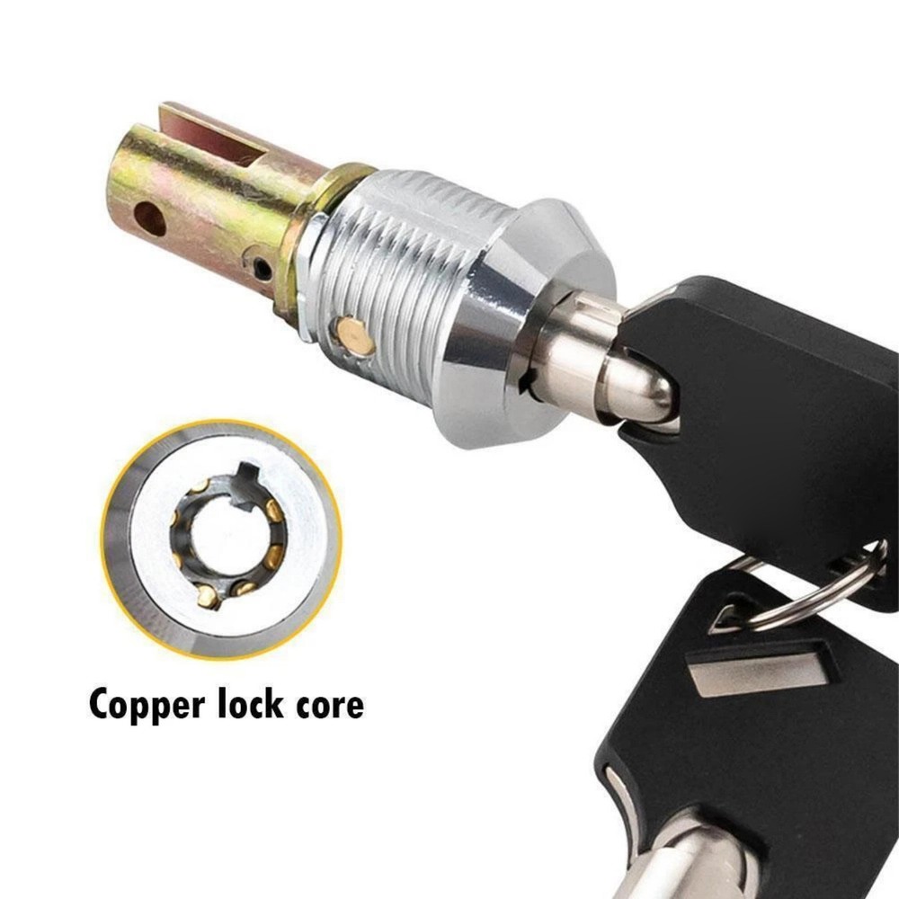 Tool Box Lock with Keys Replacement Cylinder For Tool Storage Cabinets Drawers