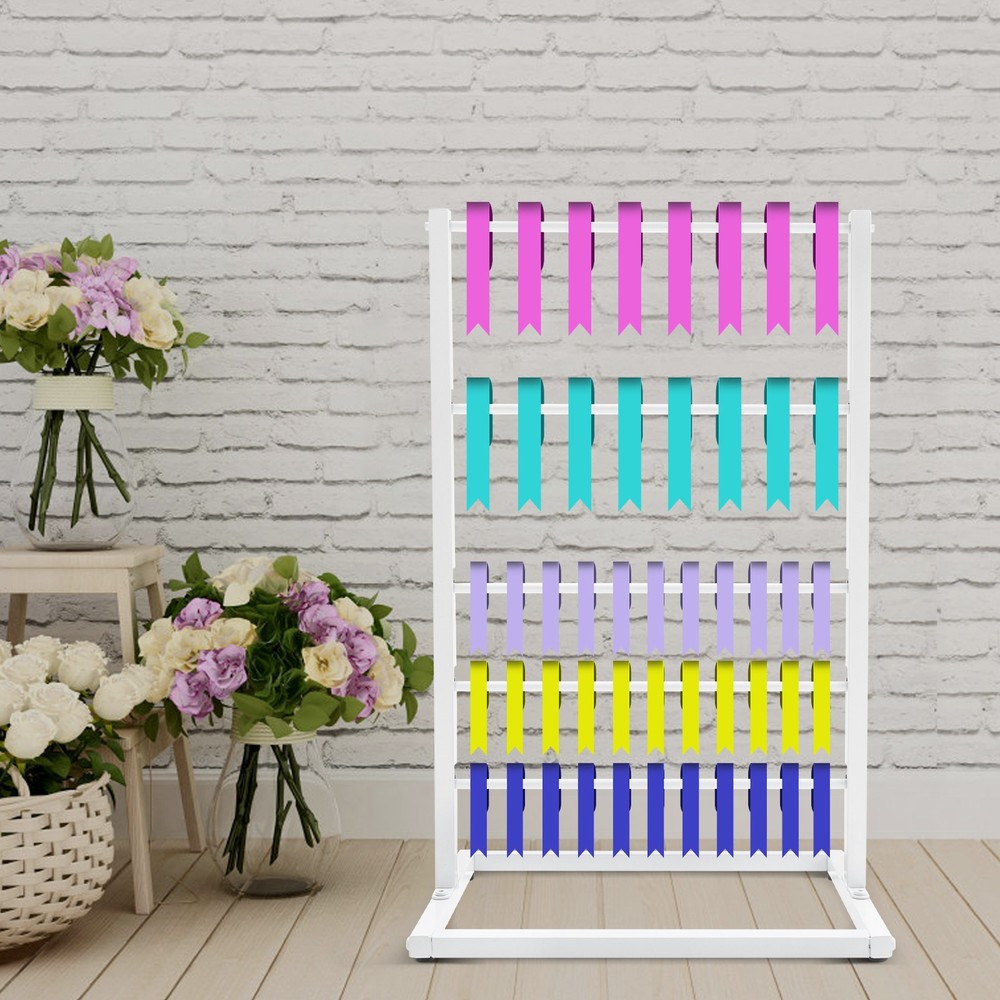 5-Tier Freestanding Multifunctional Organizer Rack for Ribbons and Accessories