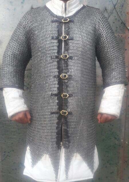 flat rivited with warser shirt chainmail half sleeve oiled