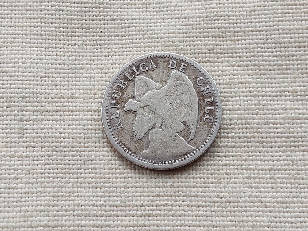 Chile 1896 silver 10 Centavos