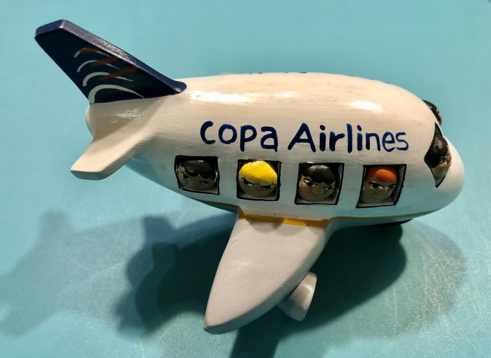 COPA AIRLINES HAND PAINTED CERAMIC PLANE