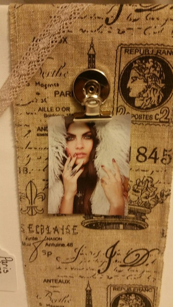 Paris Theme Handmade Picture frame/ Memory Board.
