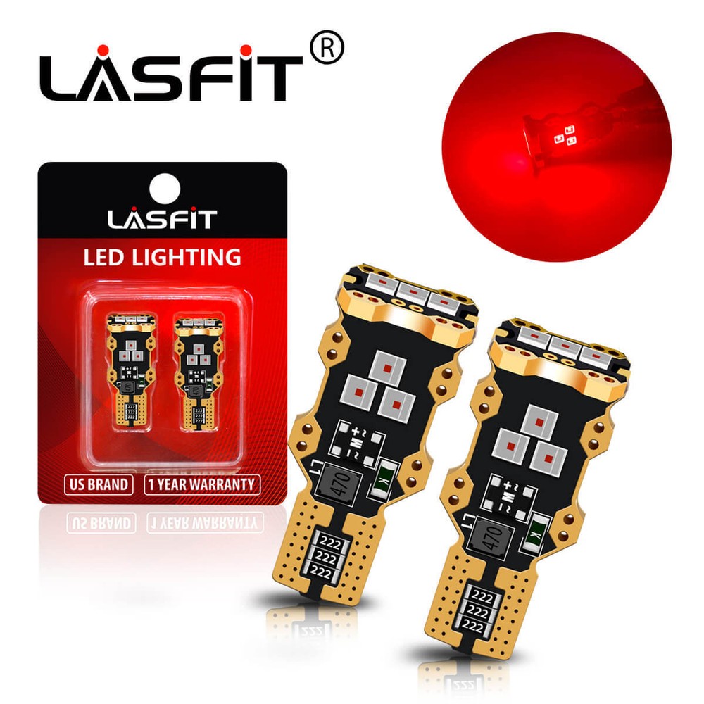 Lasfit LED 3rd Third Brake Light Center High Mount Stop Bulb 912 921 Pure Red