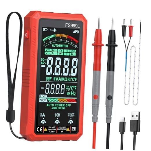 USB C Rechargeable Smart Multimeter Digital Multimeter 6000 counts Smart Meter