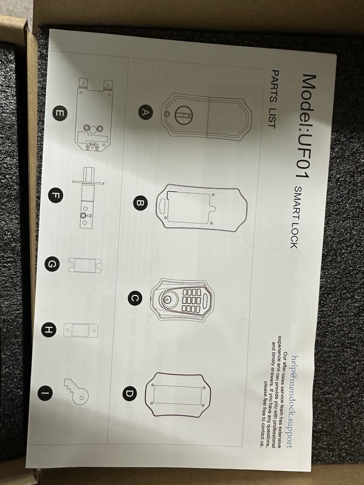 NEW Mendock Smart Lock PN: UF01-VB