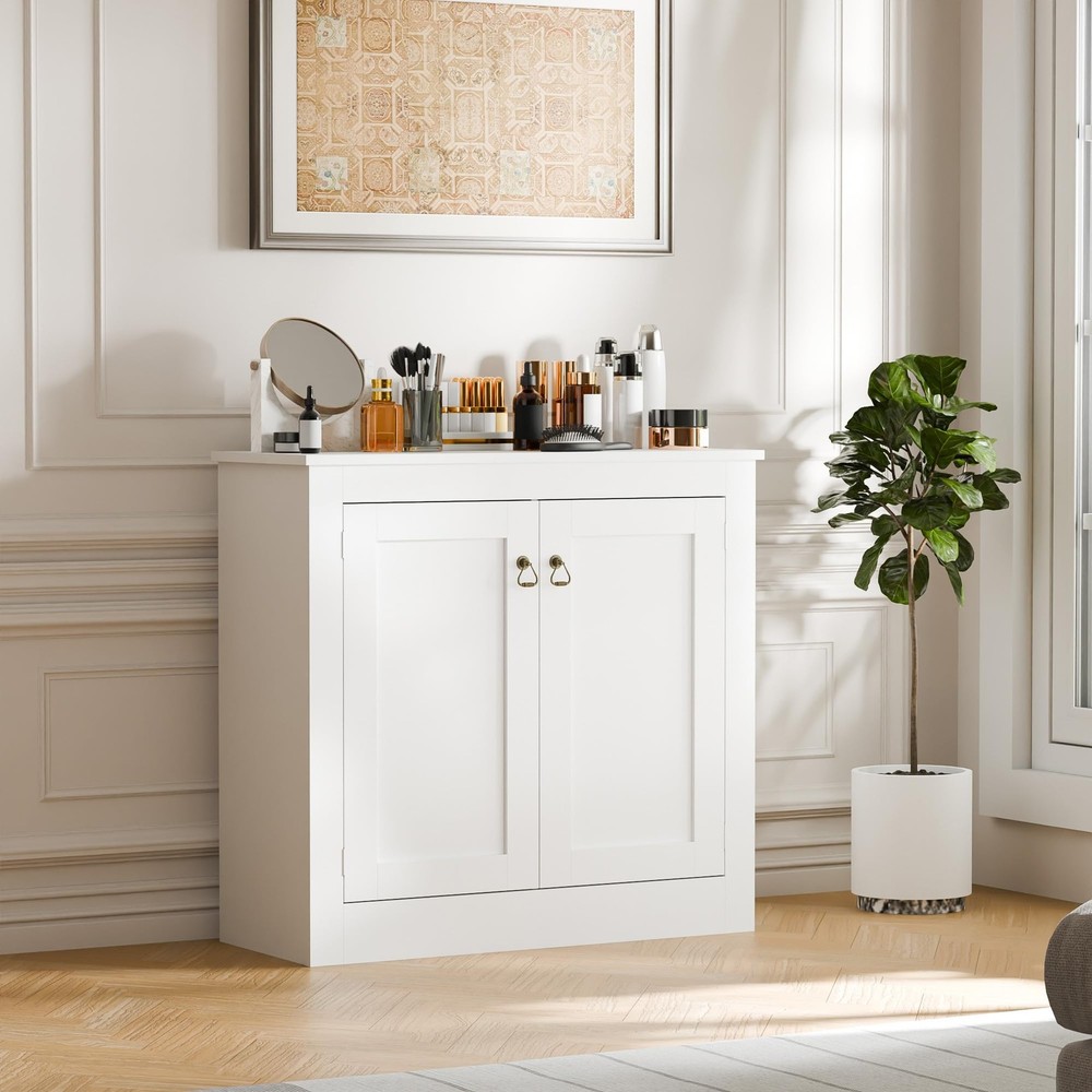 Buffet Cabinet with Storage - Kitchen Storage Cabinet Wood Console Table Coff...